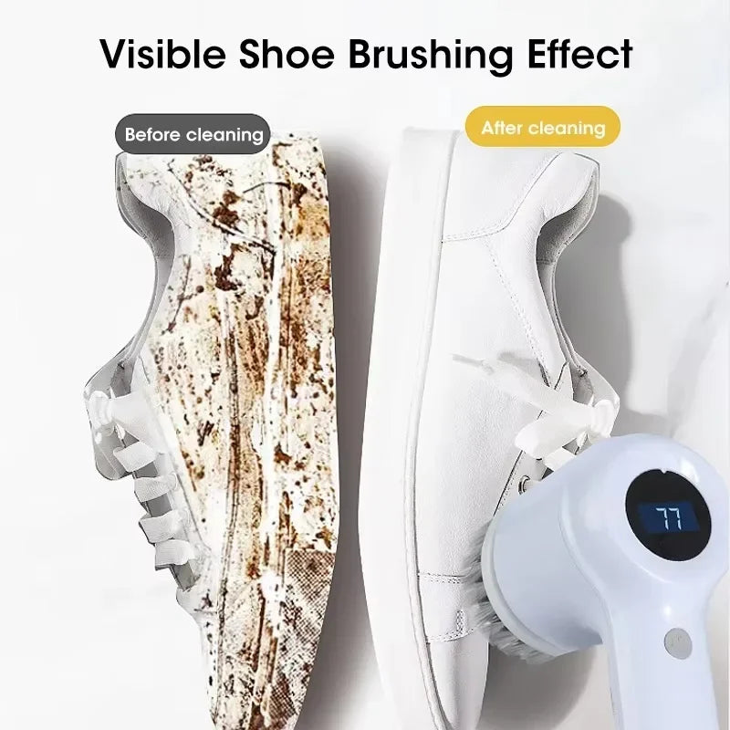Cordless Electric Spin Scrubber with 5 Replaceable Brush Heads – Powerful Cleaning Brush for Bathroom, Kitchen & Home